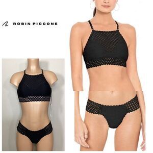 New. Robin Piccone black crochet bikini. XS. Retails $ 189